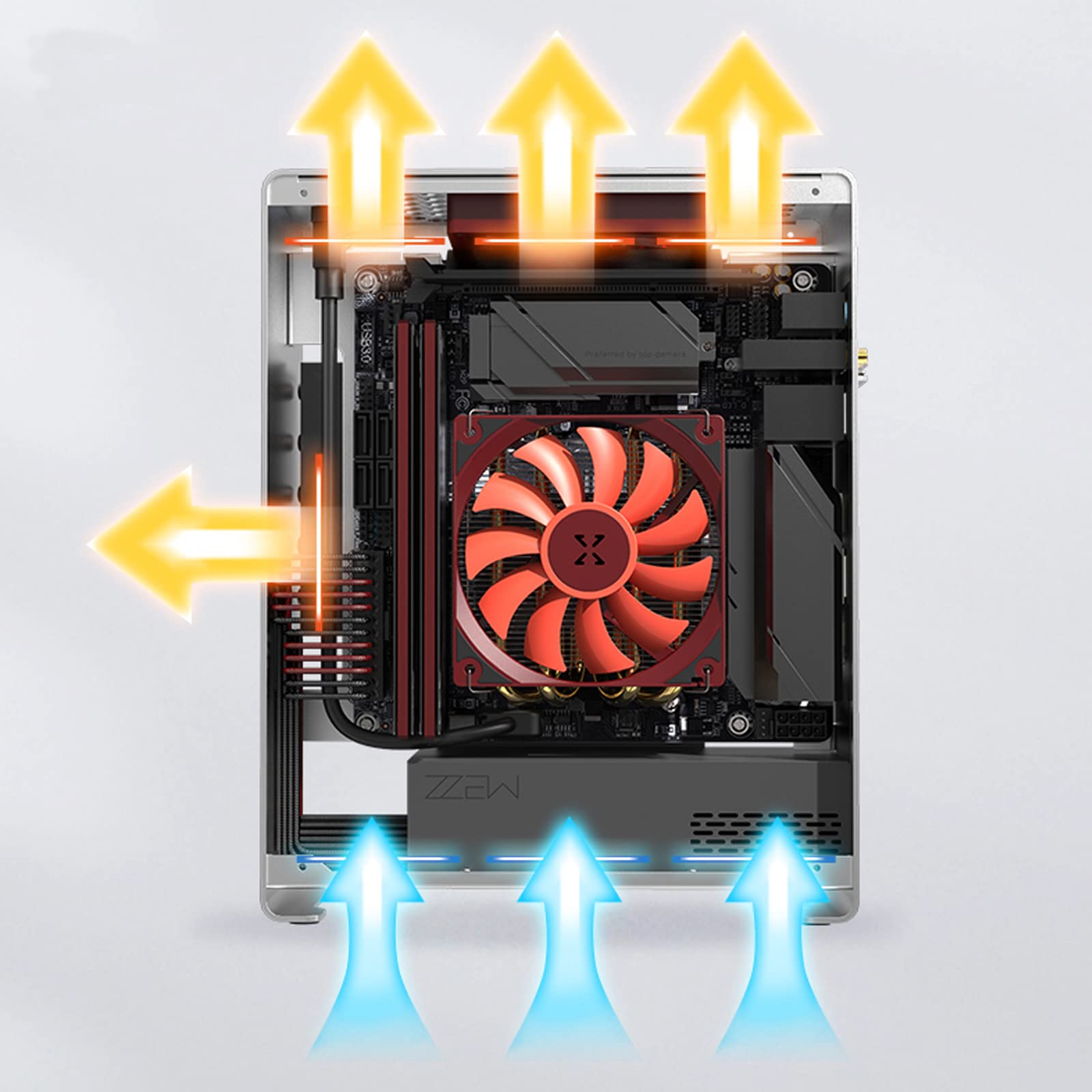 MATX Case Aluminum, Mid Tower PC case Supporting ATX PSU, Desktop DIY ...