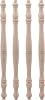 RDEXP 10.82inch27.5cm Wood Spindles Length Unpainted Baluster for Home Decorative Craft Set of 4
