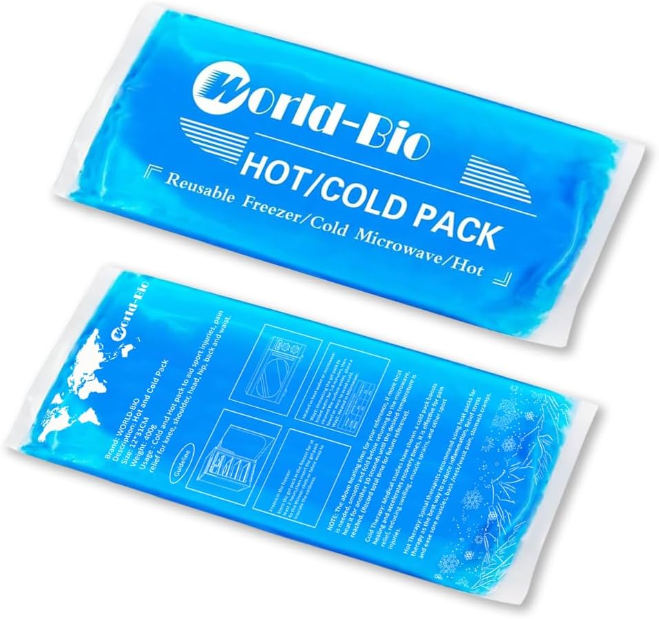Soft Gel Ice Pack for Injuries Reusable, Flexible Hot Cold Pack for Neck Head Shoulder Knee Ankle Wrist Elbow, Medical Cold Pack for First Aid, Migraines (12” X 4.7”- 2 Ice Packs) Soft Gel Ice Pack for Injuries Reusable, Flexible Hot Cold Pack for Neck Head Shoulder Knee Ankle Wrist Elbow, Medical Cold Pack for First Aid, Migraines (12” X 4.7”- 2 Ice Packs)