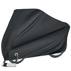 Puroma Bike Cover for 1 bike, Outdoor Waterproof Bicycle Covers Rain Sun UV Dust Wind Proof with Lock Hole for Mountain Road Electric Bike (Basic Black)