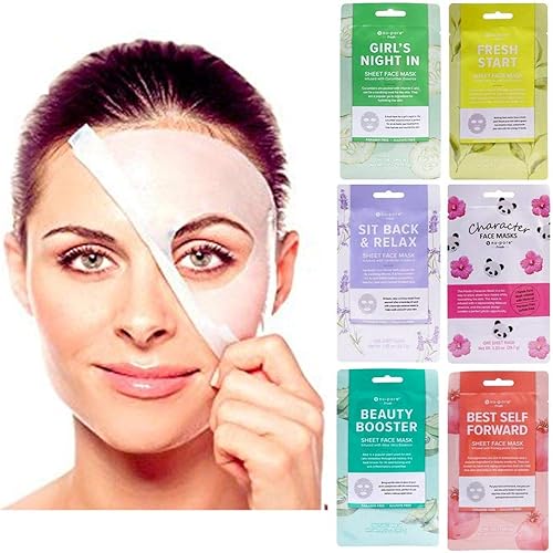 Miniatura 6 de Juego de 6 piezas de hojas de mascarillas faciales frescas de limpieza Nu-Pore Cuidado de la piel Surtido Esencias 6 Pc Set Hoja de máscaras