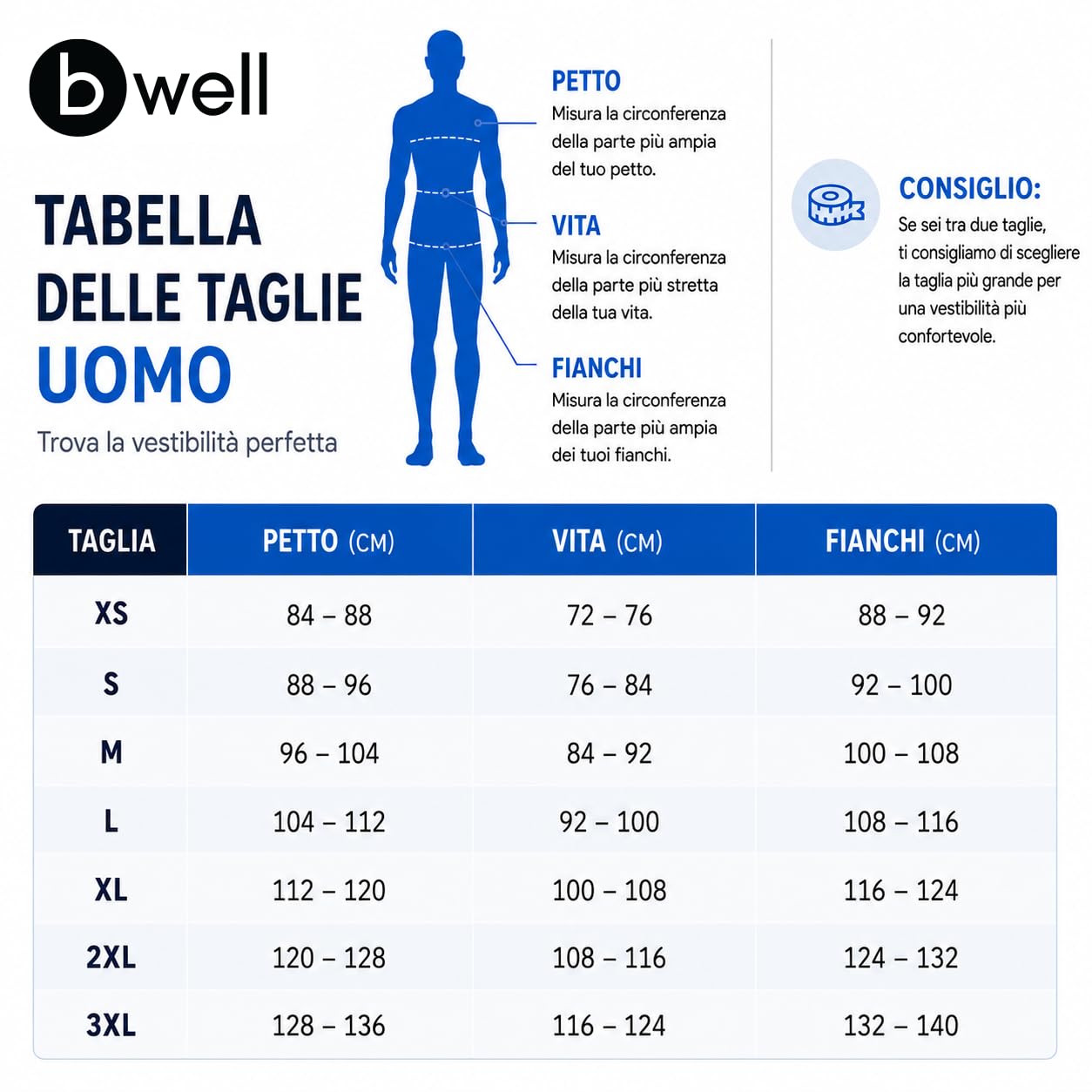 B-well Antonio Camice Laboratorio Uomo Cotone e Polyester Camice Medico Uomo con Maniche Lunghe, 3 Tasche e Fissaggio con Bottoni Automatici