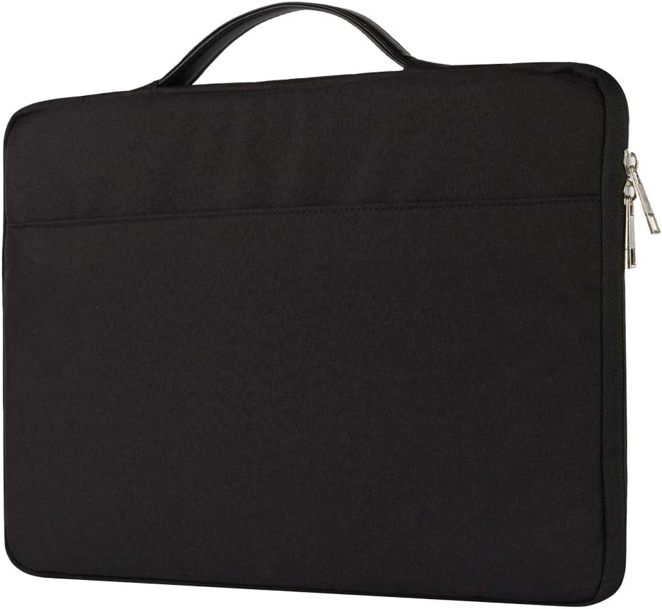 Laptop Sleeve Pouch Bag for 12.3" Microsoft Surface Pro 2017 / Microsoft surface Pro 6 / Pro 4 / Pro 3-12 inch Notebook Tablet Bag with Leather Handle (black)