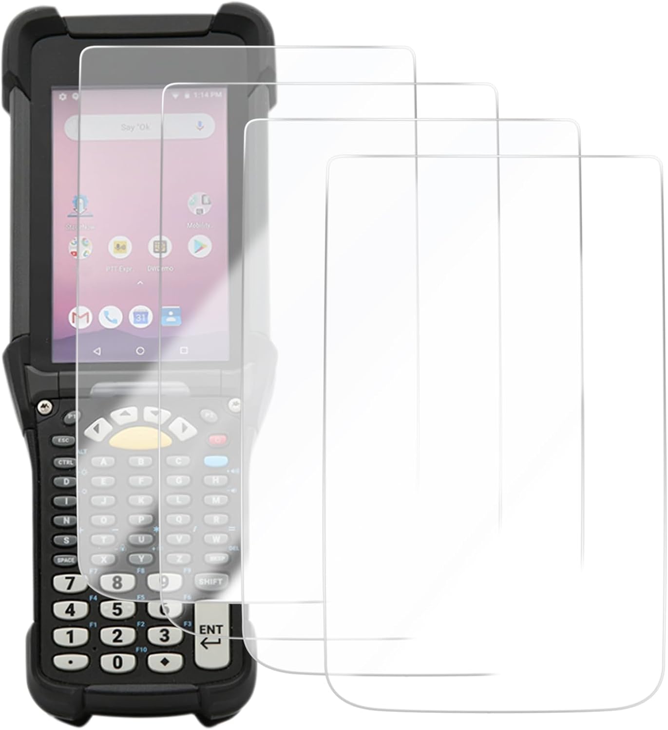4PCS Tempered Glass Screen Protector for Symbol Zebra MC9300 MC930B-G Handheld Barcode Scanner Mobile Computer Glass Protectors 9H Scratch-Resistant HD Protective MC9300 Screen Protector
