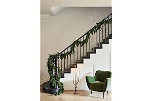 Afloral Real Touch Norfolk Pine Staircase Entry Garland - 180" Long Real Touch Norfolk Garland