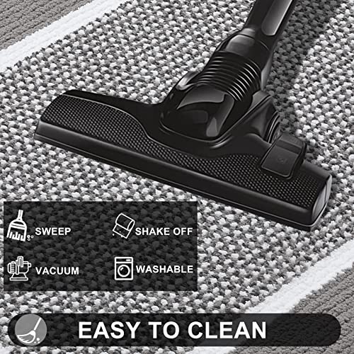 Colorxy Indoor Door Mat, Non-Slip Absorbent Resist Dirt Entrance Mat, Durable Low-Profile Inside Floor Mats, Washable Front Entry Doormats For Entryway, 32''X20'', Grey #TOP5