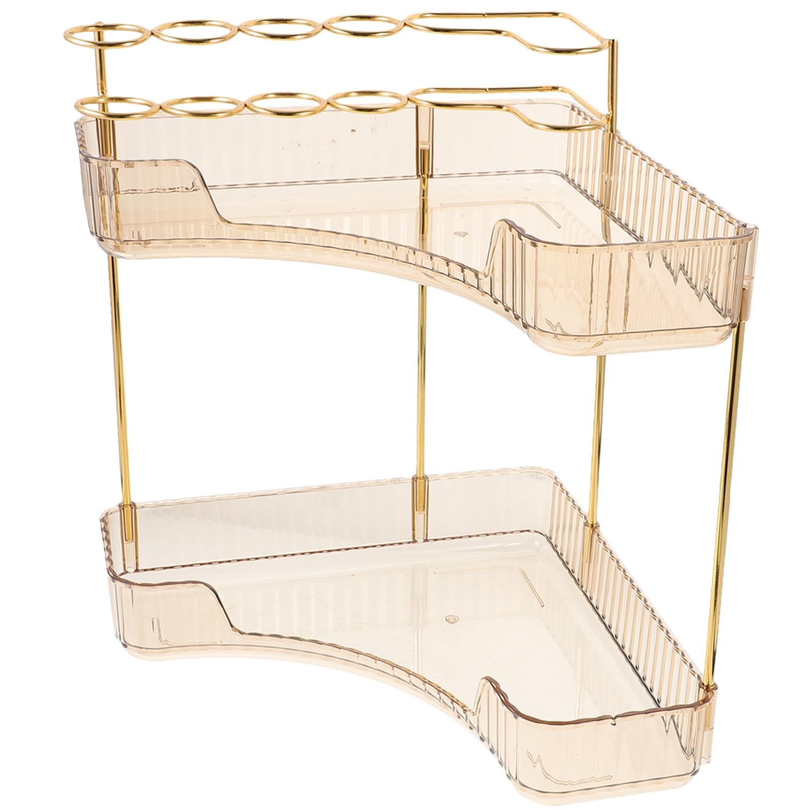 Étagère de rangement d'angle pour cosmétiques et parfums de coiffeuse