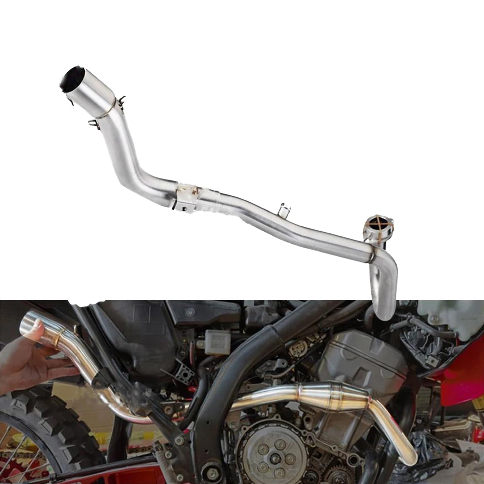 Accessori di scarico Silenziatore Per Moto Per Honda CRF250L CRF300L / Rally 2012-2020 2019 2018 2017 2016 2015, Terminale Di Scarico Anteriore Fuoristrada
