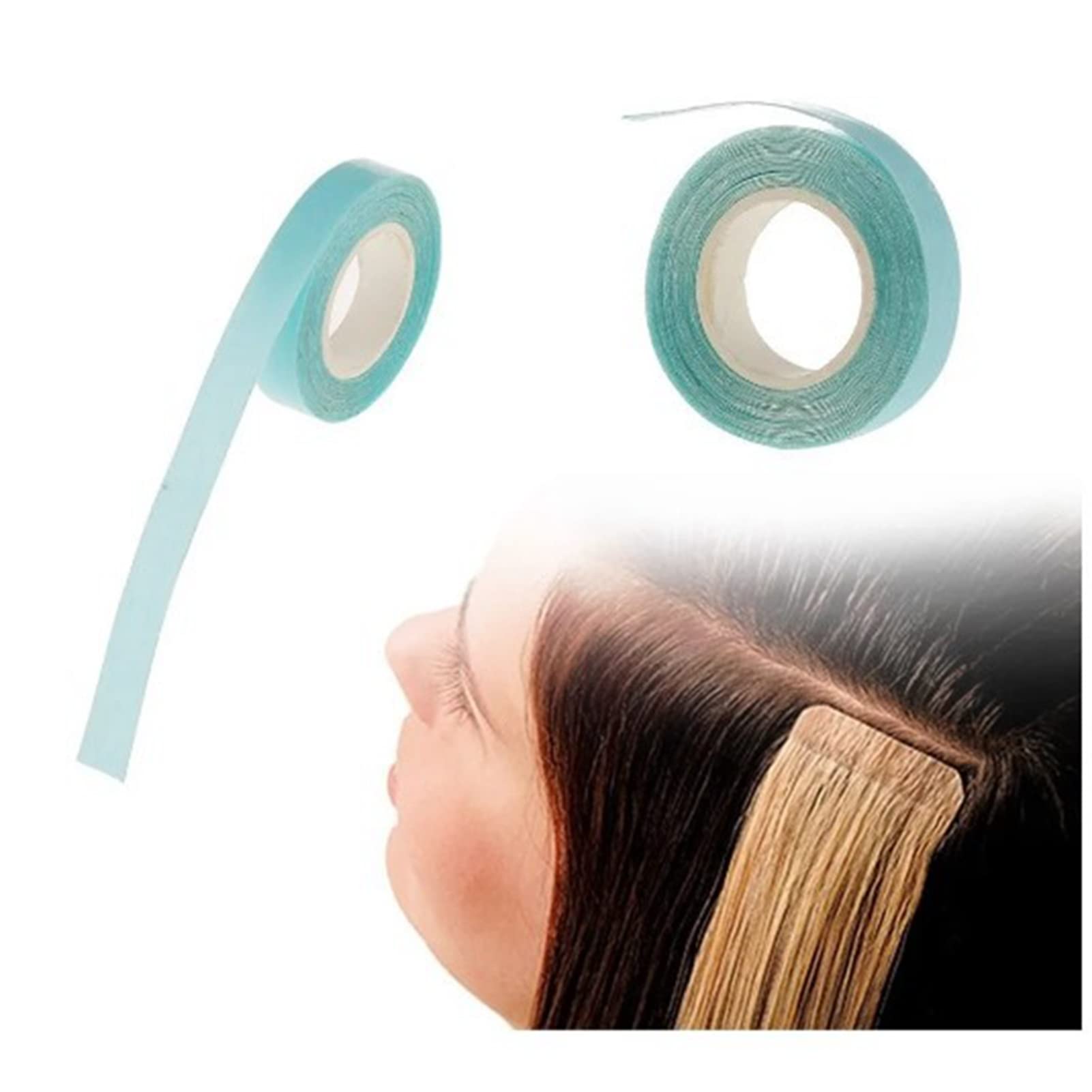 Cinta para peluca, 300 cm de largo, bonita, práctica, práctica, portátil, compacta, de poliuretano, cinta de doble cara, para pelucas, cinta de apoyo