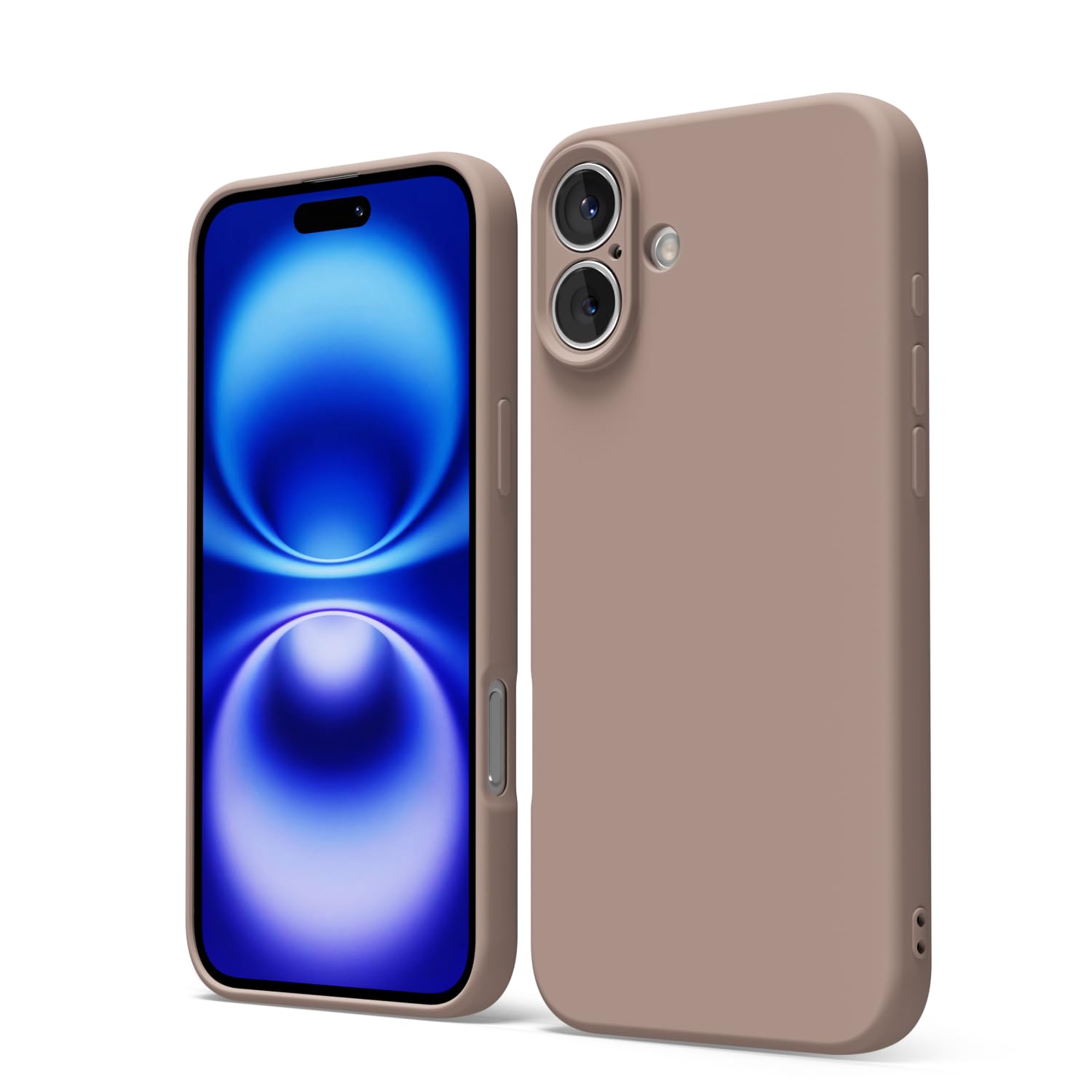 oakxco for iPhone 16 Pro Max Case Liquid Silicone, Soft Rubber Gel Elegant Aesthetic Basic Simple Cover, Cute Thin Slim TPU Matte Solid Color Plain Smooth Case for Women Girl, Light Pink — view 1707