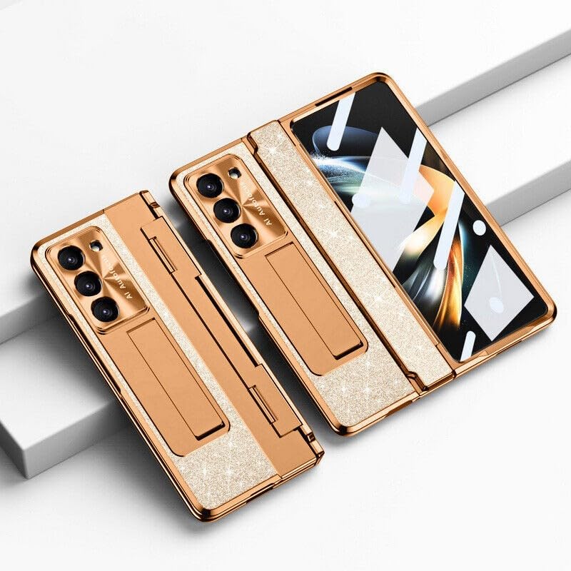 Étui Samsung Galaxy Z Fold 5 or antichoc rigide à rabat avec protection écran