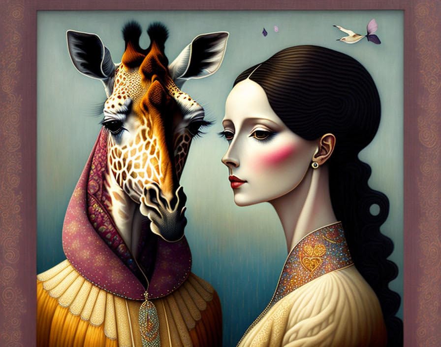 Toile murale girafe Meechi pour personnaliser un mur de bureau