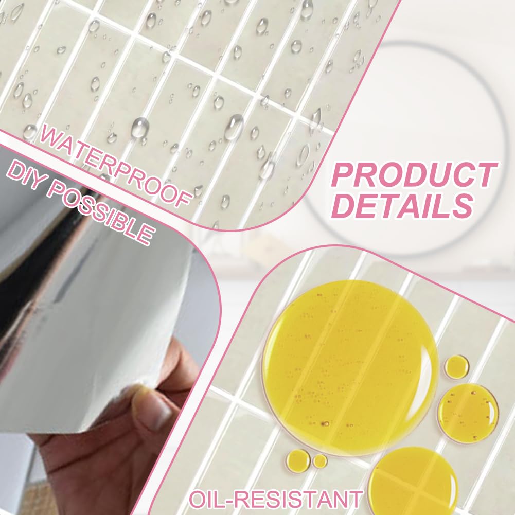 Baldosas Adhesivas Pared, Vinilo Azulejos Adhesivos Cocina Baño Metro, Beige 3D Pegatinas Paneles Decorativas Pared Peel Stick Tiles, Rectángulo Metro Baldosa de Pared (10 Piezas, 30.5 x 30.5 cm)