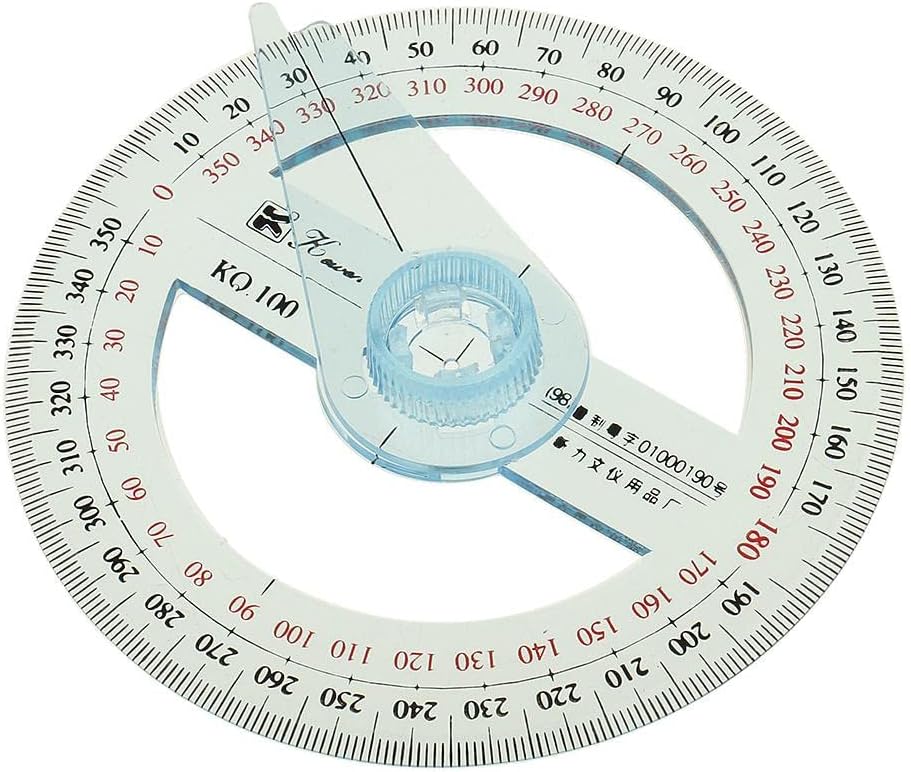 All Circular 10 cm Plastic 360 Degree Protractor Pointer Ruler Angular Viewer Swing Arm School Office Supplies |Business & Industrial | Manufacturing & Metalworking | Metalworking Tooling