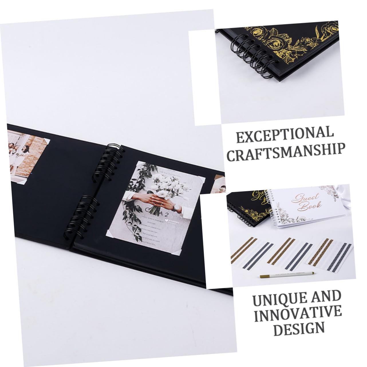 Gästebuch Hochzeit Elegantes Gästebuch Mit Goldprägung Seiten Für Unterschriften Und Persönliche Nachrichten Für Hochzeitszeremonien Und Feierlichkeiten