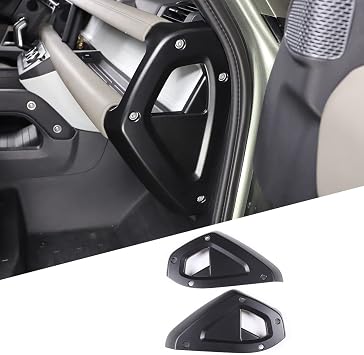 2PCS Car Center Dashboard Both Sides Panel Cover Trim Stickers For Land Rover Defender 90 110 130 2020-2023 Car Accessories ABS Plastic Matte Black