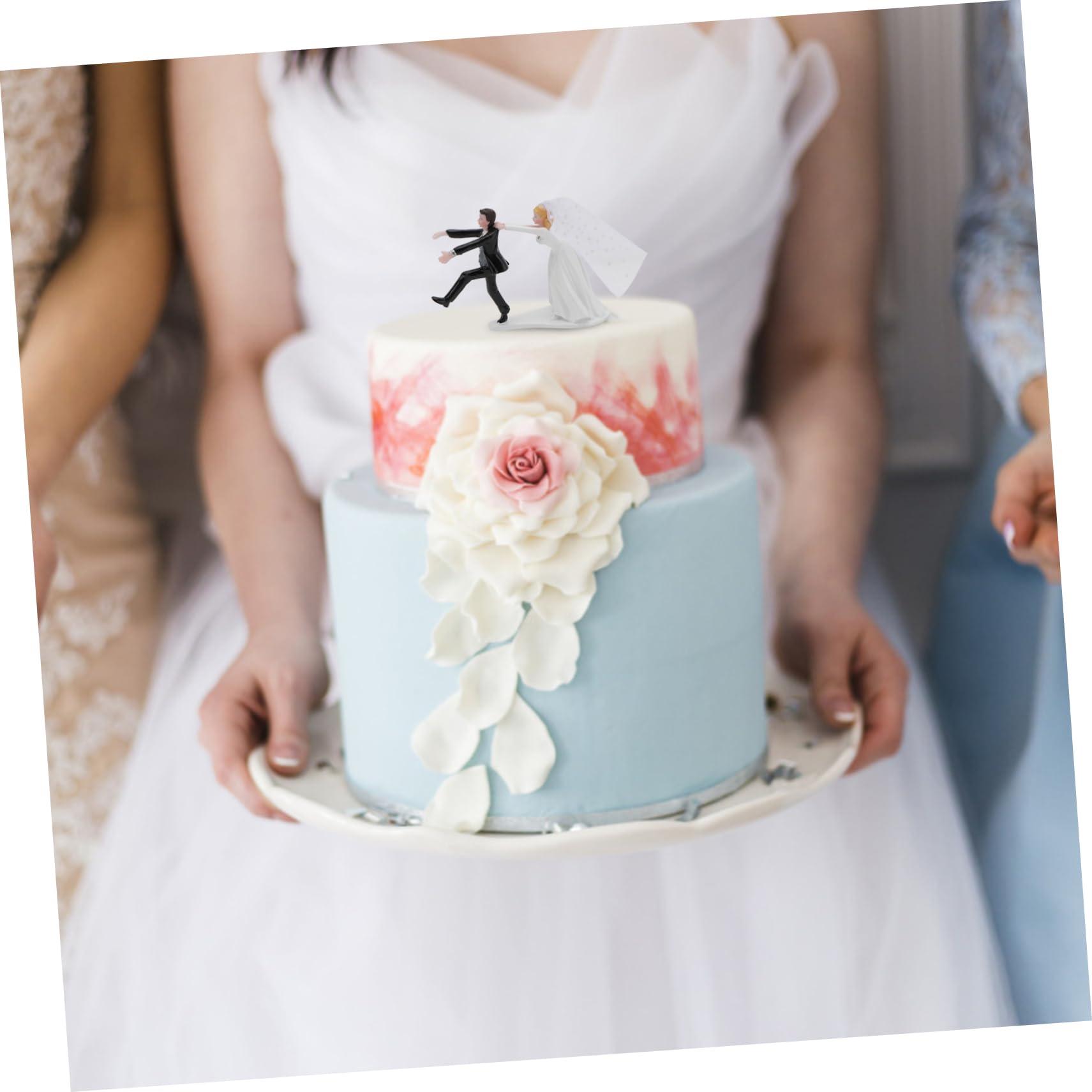 ABOOFAN Lot De 2 Décorations De Gâteau pour Fête De Mariage Décoration De Bureau Fournitures De Fête De Mariage