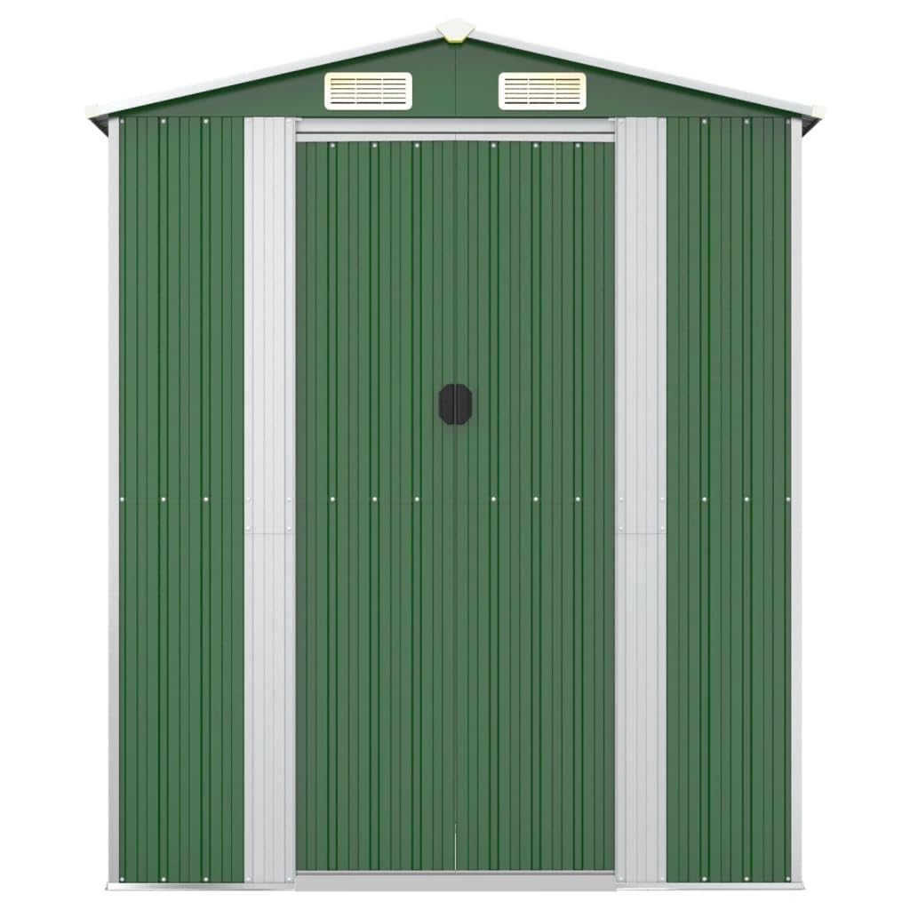 Abri de jardin vert 192 x 689 x 223 cm en acier galvanisé