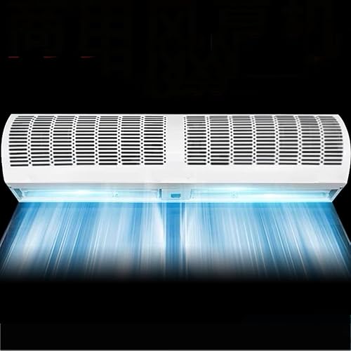 Miniatura 1 de WJ Cortina de aire comercial para interiores de 48 pulgadas, 2 velocidades silenciosas, alto volumen de aire (tamaño 48 pulgadas)