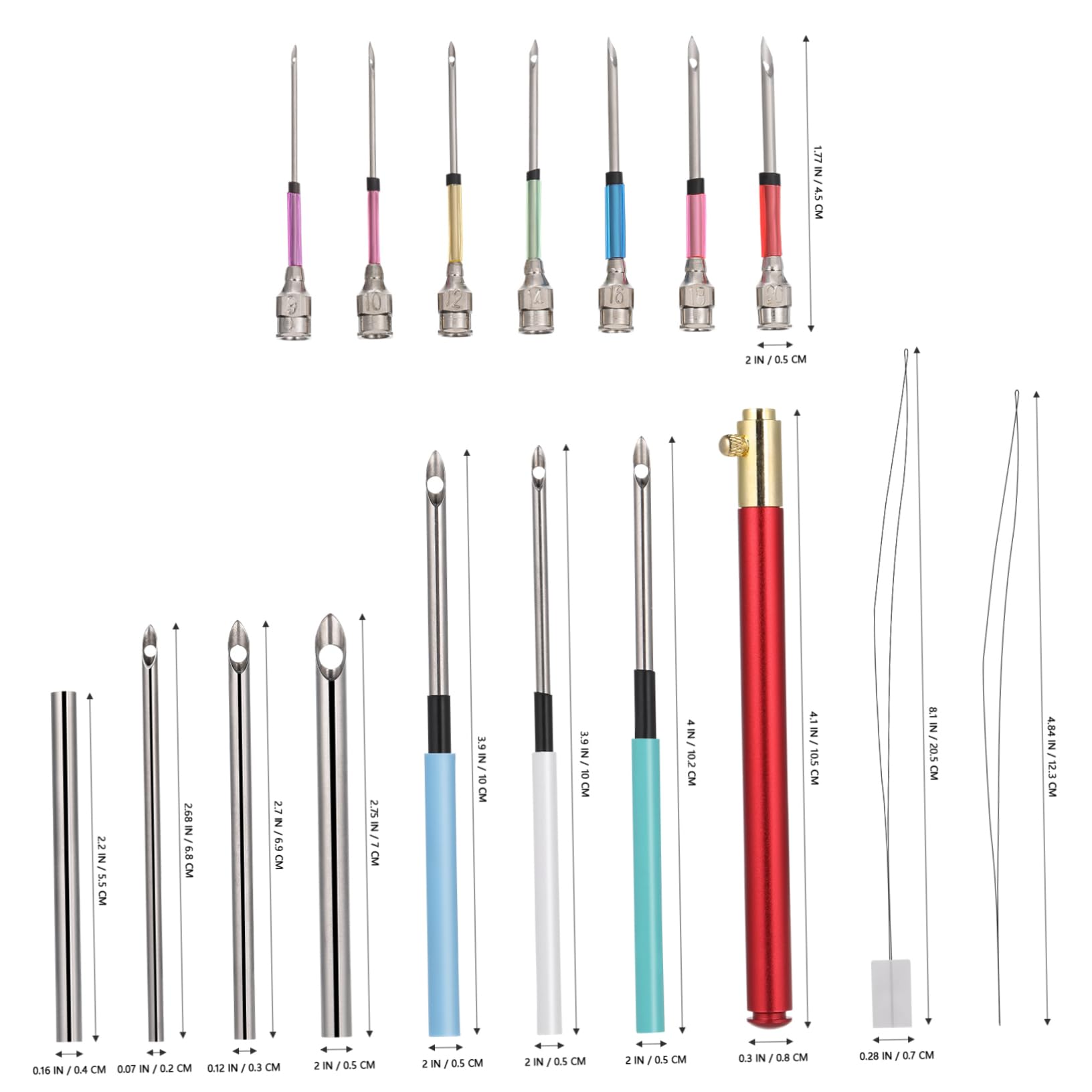 NUOBESTY 3ensembles Set De Aiguilles à Broder Avec Outils De Piquage Kit Aiguilles Ergonomiques Pour Débutants Et Pratique Et Pour Création De