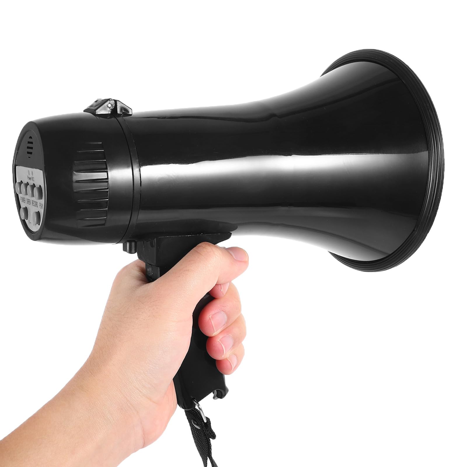 POPETPOP Megáfono Pequeño de 25w Altavoz Potente y Diseño Ligero, Adecuado para Animar Fiestas y Situaciones de Emergencia Material Abs Resistente