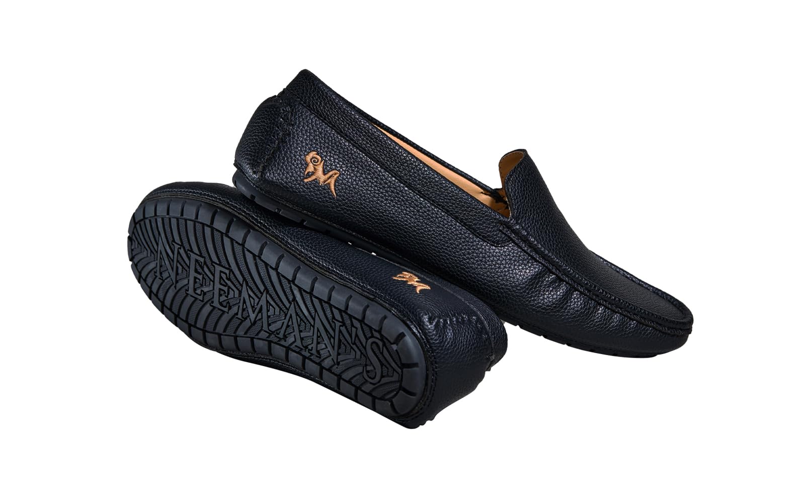 Neeman's Dapper Driving Loafers for Men | Stylish Slip-On Casual Shoes with Cushioned Arch Support & Flexible Sole | Comfortable & Lightweight Semi-Formal Loafers for Office Black 3