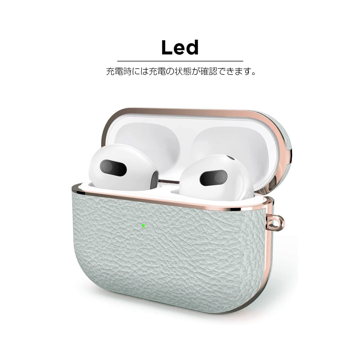 Amazon | GAZE 本革ケースfor AirPods （第3世代） ペールグレー