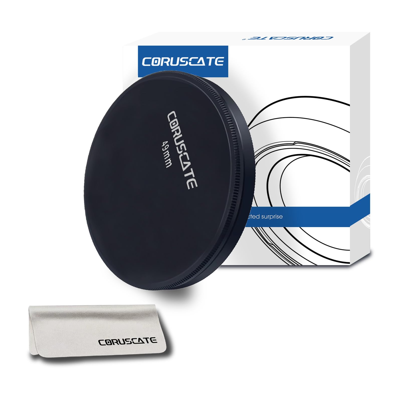 49mm Metal Filter Cap,Metal Lens Cap,Compatible with All Any 49mm with Camera Thread Lens and 49mm ND,CPL,UV Filter Accessory.(Metal Front Cover+Metal Rear Cover)+Lens Cleaning Cloth