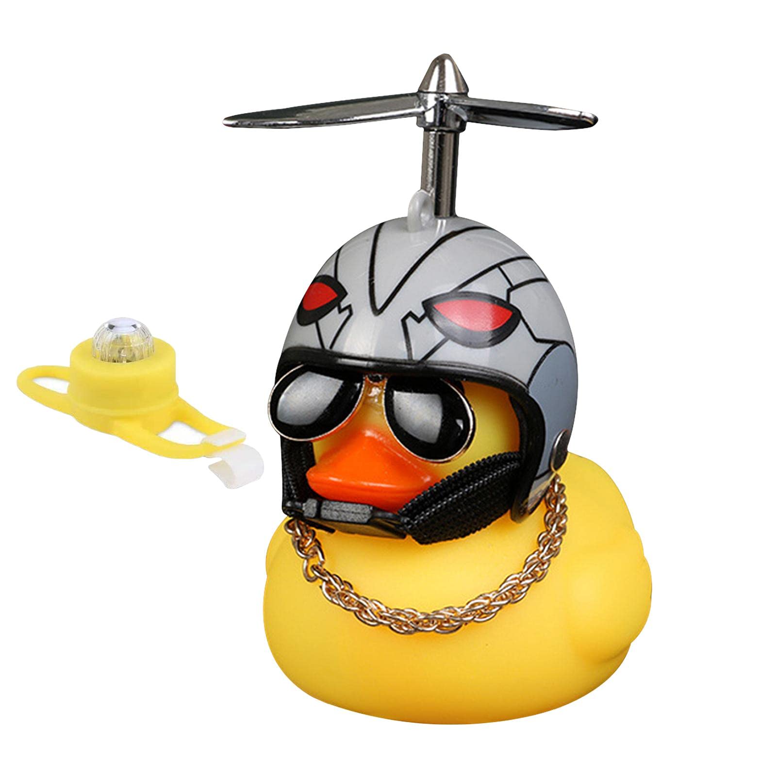 Waroomss Duck Bike Bell Shining Duck Bicycle Horn Rubber Duck
