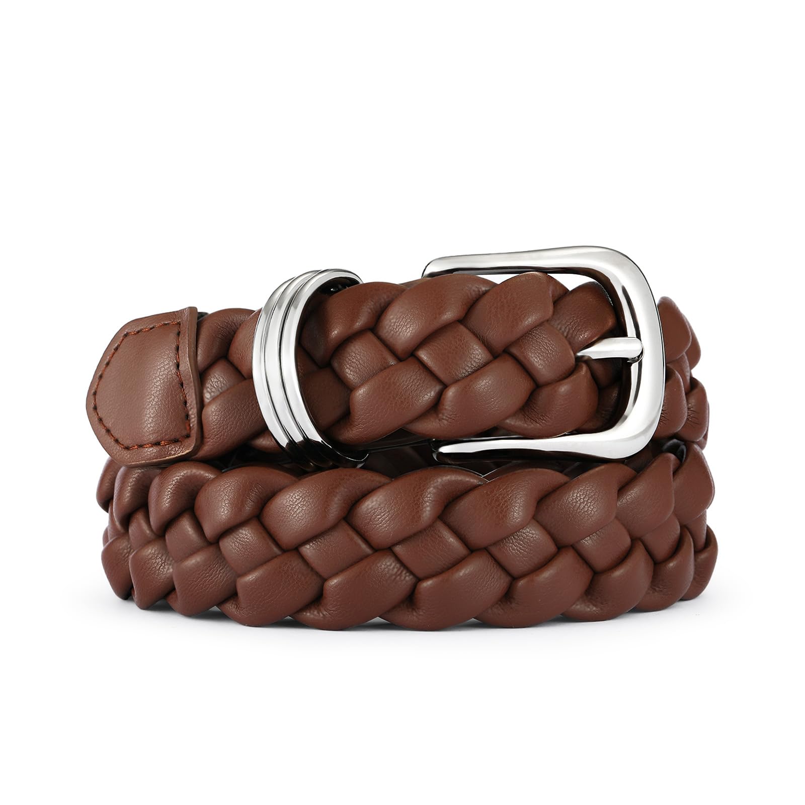 RISANTRY Women's Leather Belts with Gold Buckle Fashion Ladies Waist Belt