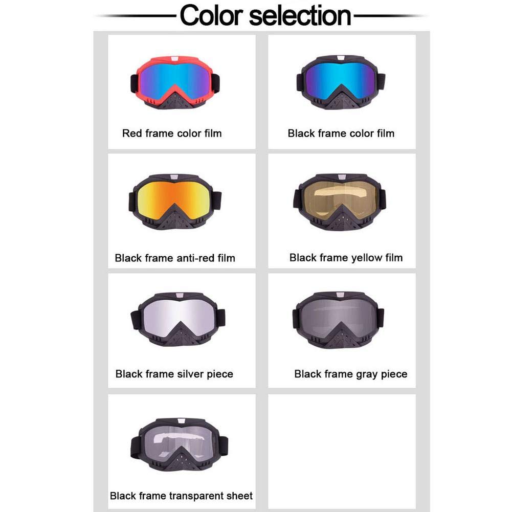 7 colori Goggycle Goggles Protezione solare Anti -UV Elmetto antivento antiblocco antifilio Anti-foglens Sport esterni Occhiali da sole regolabili