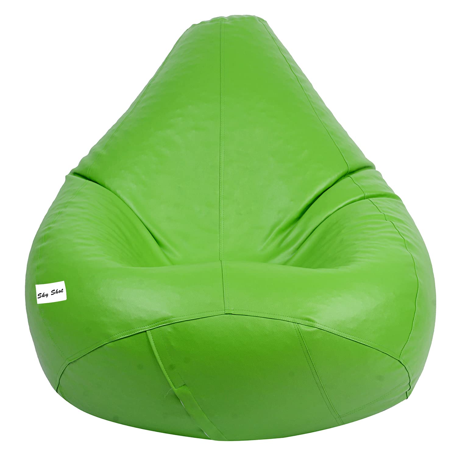 Skyshot Classic Teardrop Shape Bean Bag Cover Without Beans (XXXL, Green)