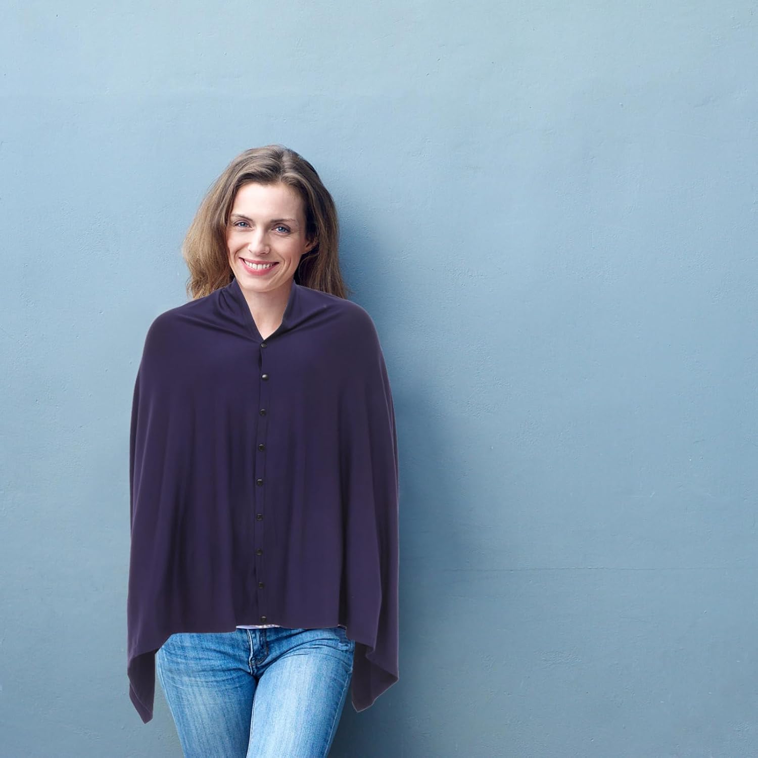 2pcs Nursing Cover Multi-Function Breastfeeding Cover for Moms Breathable Comfortable Nursing Shawl Stylish Feeding Apron Solid Grey