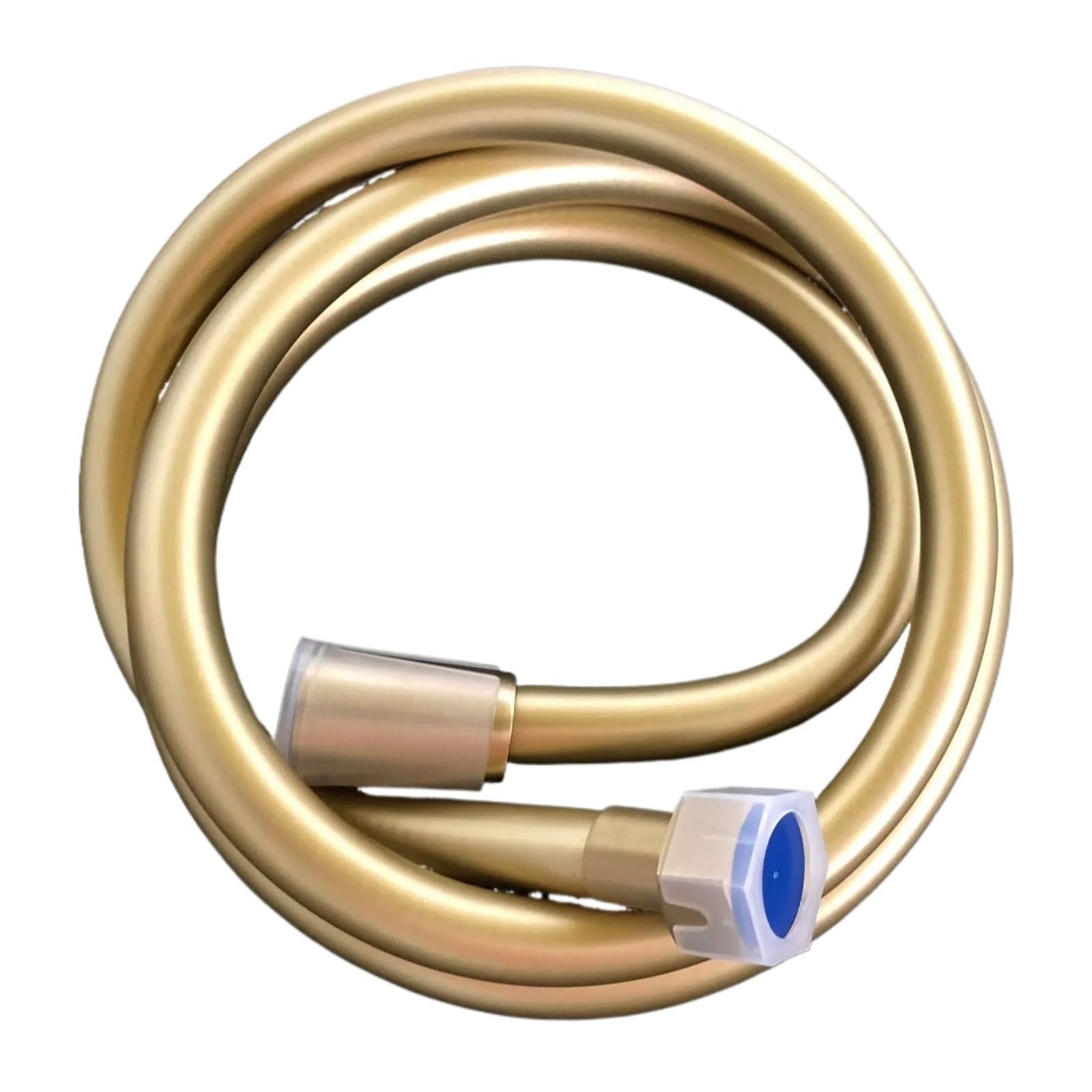 1.5M Brushed Grey & Gold PVC Shower Hose, Flexible Extension Pipe for Bathroom(Golden)