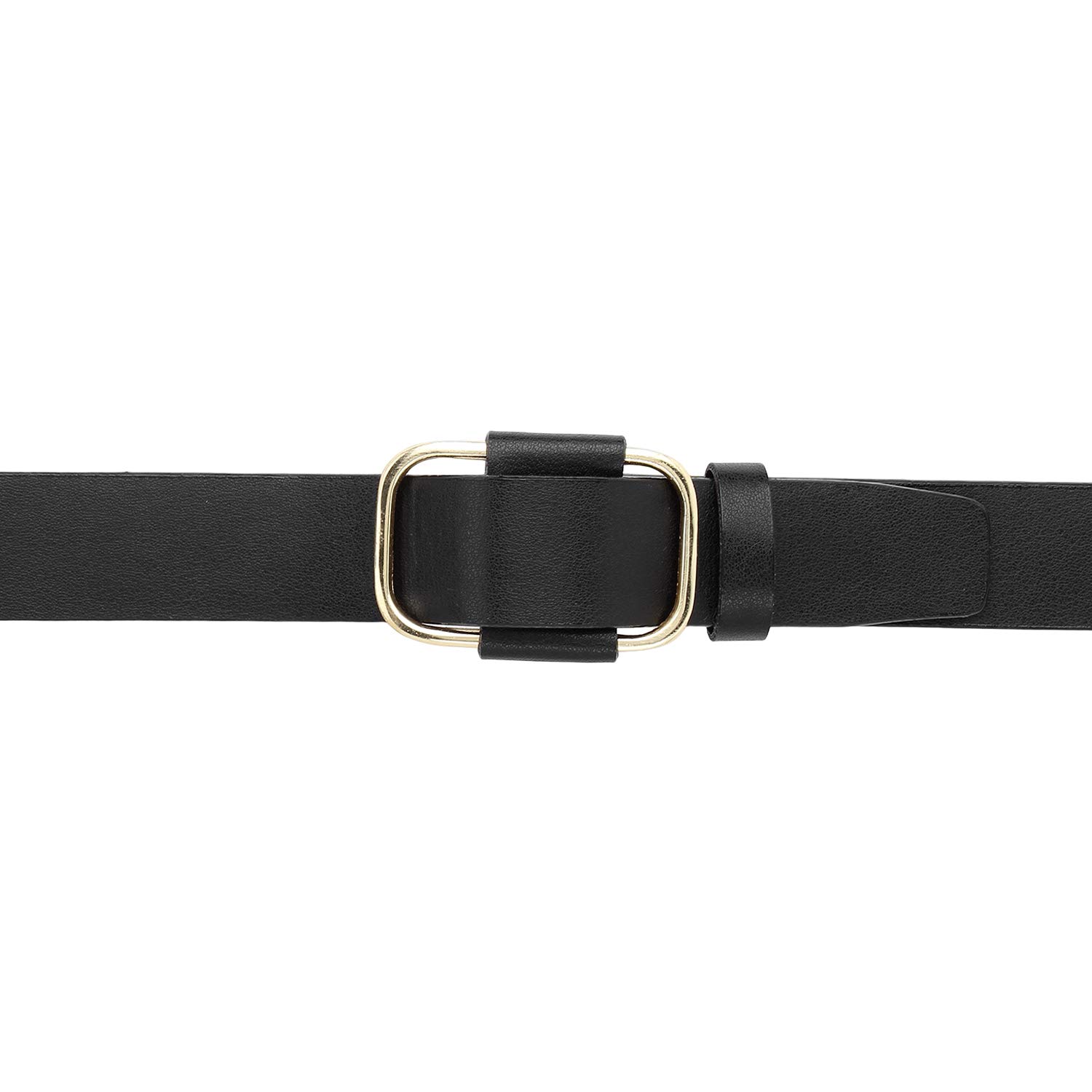 Zacharias G3E Women's Faux Leather Belt (Pack of 1) (sd-ring-belt_Black) 1