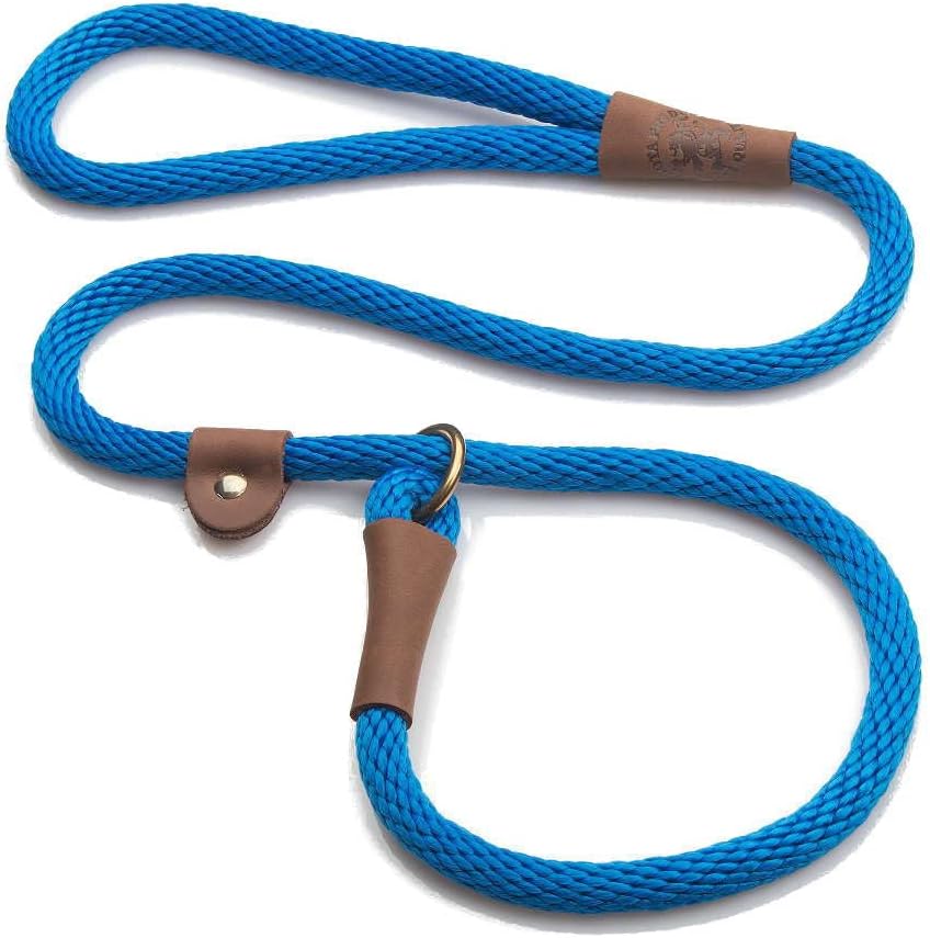 Mendota Products Slip Leash - Dog Lead and Collar Combo - Made in The USA - Blue, 1/2 in x 6 ft - for Large Breeds 1/2 in x 6 ft Blue - Image 1 of 8