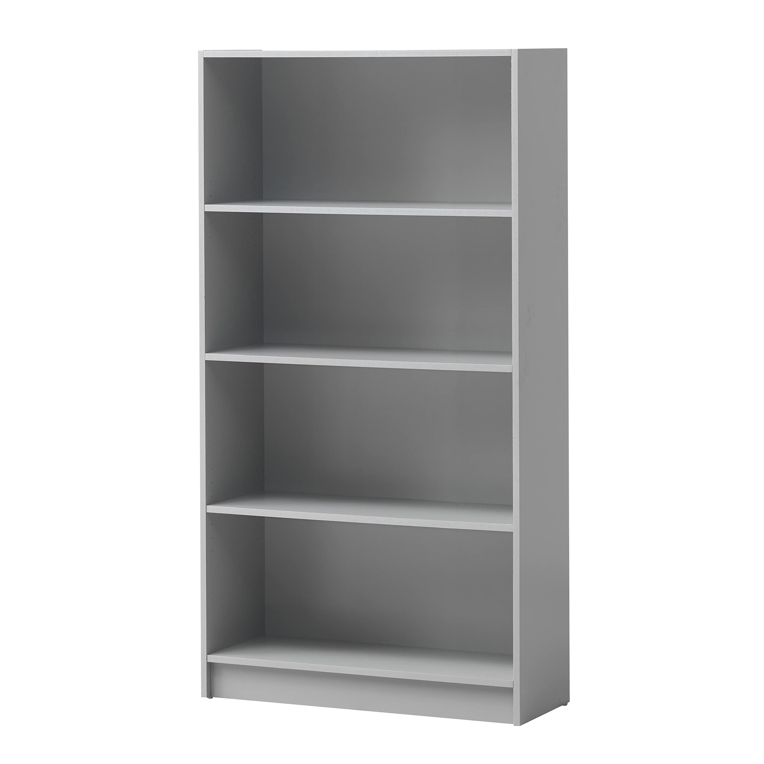 Timber Art Design UK 4 Tier Bookcase Open Ladder Shelf Retro Contemporary Organizer Display Shelving Unit for Modern Living Room, Office Space, Study Room Furniture, Grey - W80 x H150 x D30cm