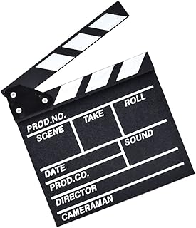 Obuyke 1 Peça Placa Diretor Filme Ripa Tvd Cena Do Filme Badalo Foto Adereços Vintage Tv Filme De Madeira Badalo Preto Televisão Instantâneo Tvs