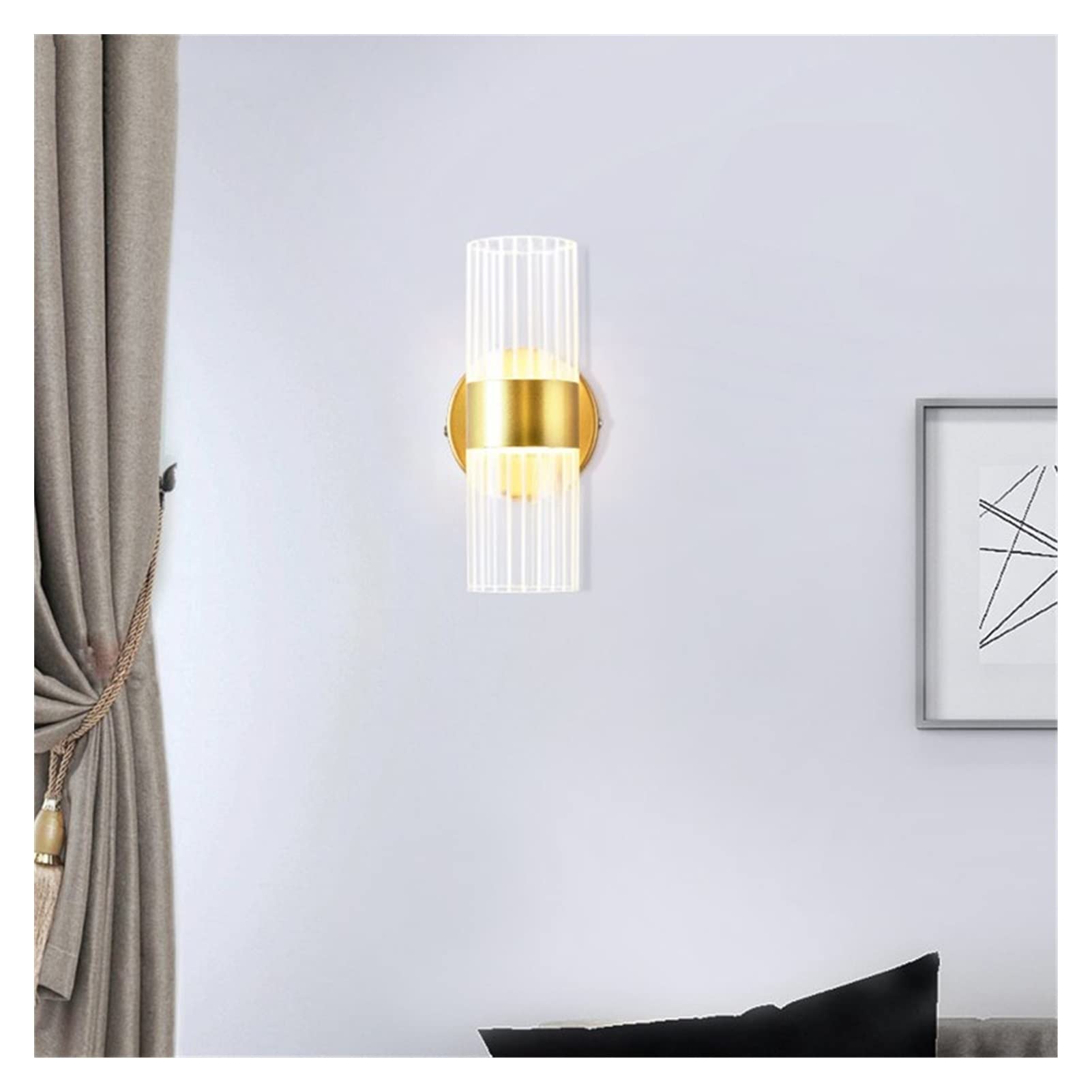 Lampa ścienna, nowoczesne lampy ścienne LED oświetlenie wewnętrzne kompatybilne z salonem łóżko sypialnia korytarz żelaza sztuka akryl światło AC90 260V, lampki wiszące nowoczesne