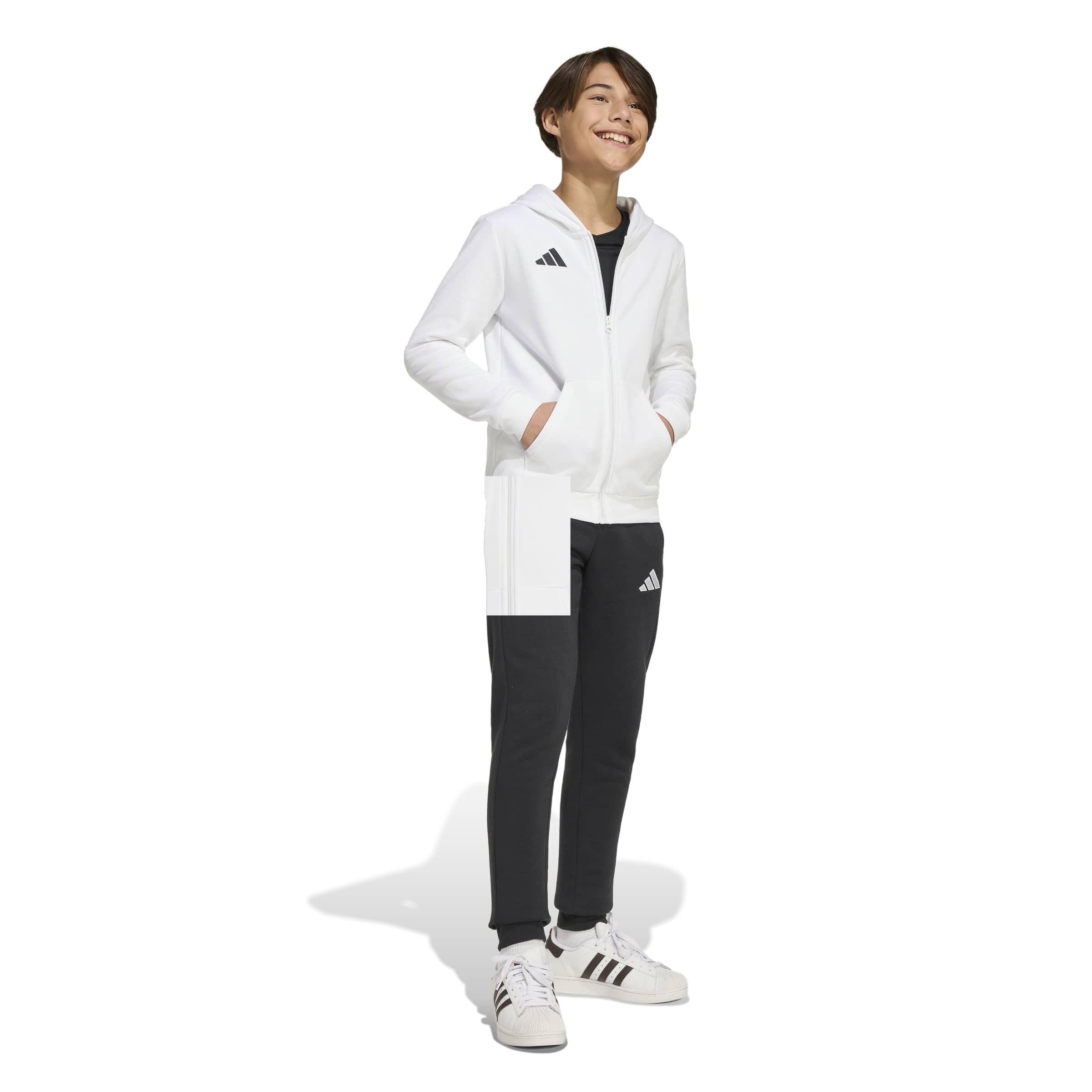 adidas Kids Felpa con Cappuccio Entrada26 Full Zip