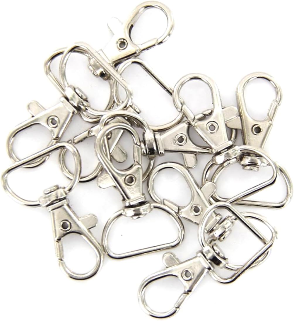 10pcs Swivel Trigger Snap Hooks Lobster Buckle Key Hanger Hooks for Hanging Snaps
