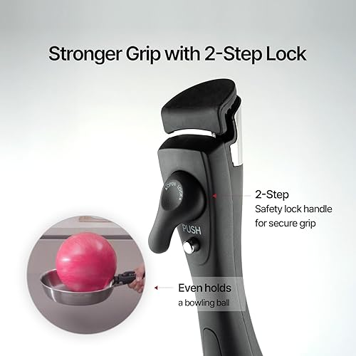 Miniatura 6 de Olla de cocina de acero inoxidable 316 con asa extraíble, juego de ollas apilables de 5 capas, juego de 6 piezas con tapa universal, compatible con