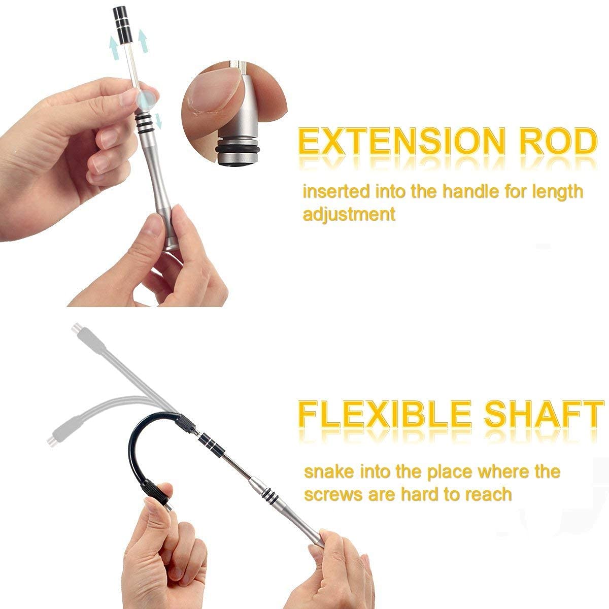 Set di Trapani 60 in 1, Kit di cacciaviti di precisione, Set di cacciaviti per Cellulare, Tablet, Riparazione compatta, Manutenzione con Custodia