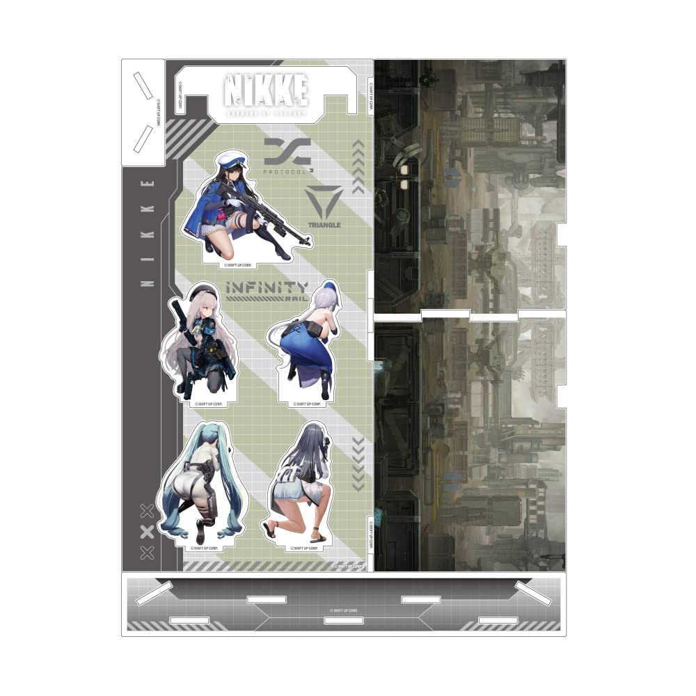 Algernon Products Nikke Diorama Acrylic Force 02, Approx. 9.3 x 12.0 inches (235 x 305 mm), Acrylic