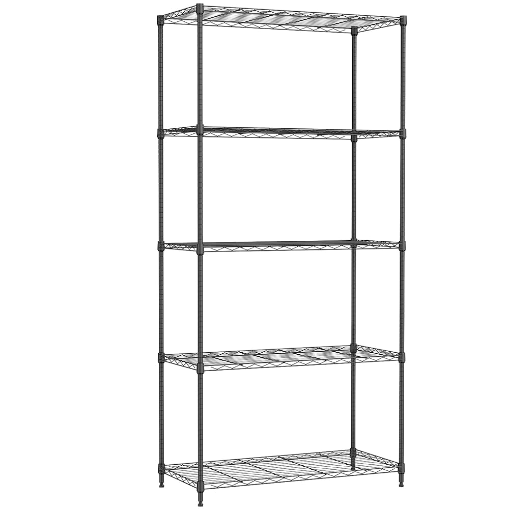 Amazon｜IZEUK スチールラック 5段 高さ伸縮メッシュ 収納棚 防