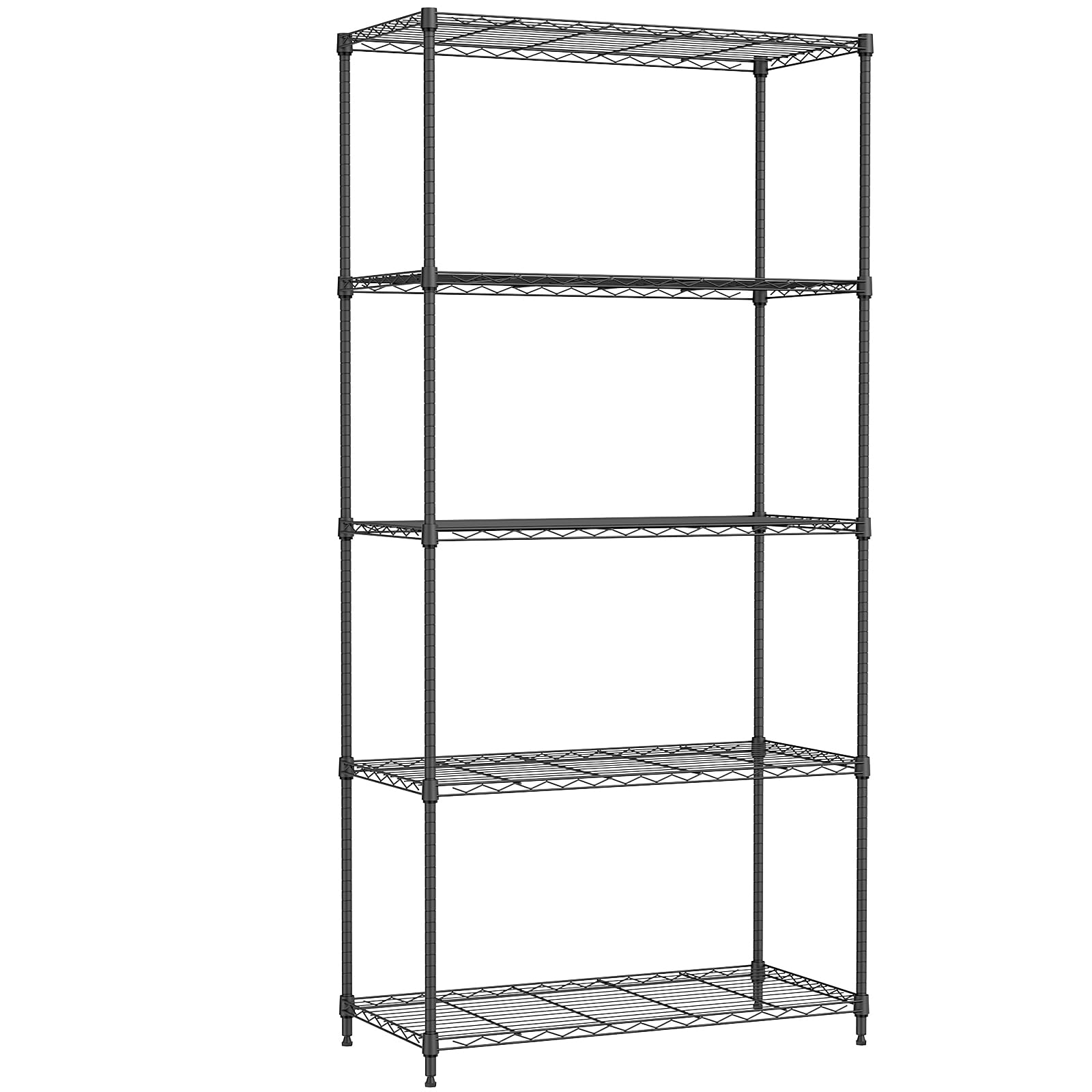 Amazon｜IZEUK スチールラック 5段 高さ伸縮メッシュ 収納棚 防
