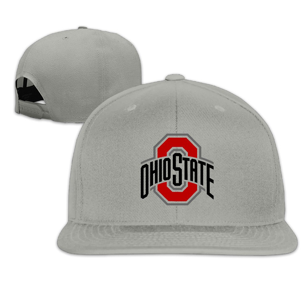 Ohio State Buckeyes Dad Flat Brim Cap Hats Fitted Ash Baseball Cap Apparel