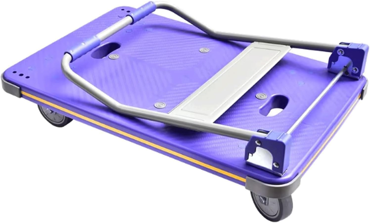 Składany wózek ręczny, wózek platformowy, płaski metalowy wózek ręczny, składana taczka, udźwig 330 kg, wózek z platformą, nowoczesny wózek transportowy (60 x 90 x 84 cm)