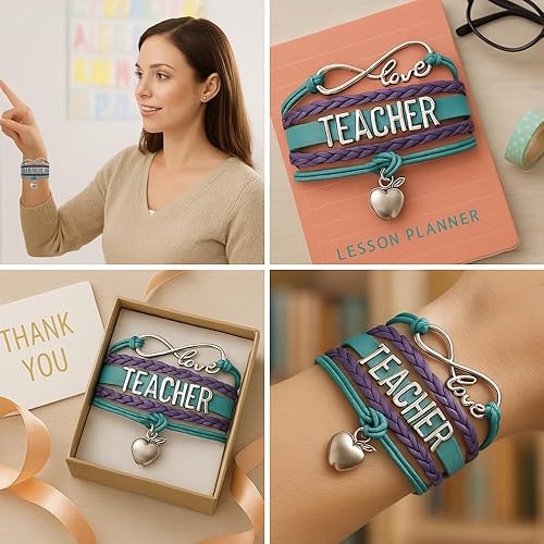Miniatura 2 de Brazalete para maestro, joyería para profesores, regalos para docentes. Muéstrale tu agradecimiento a tu profesor.