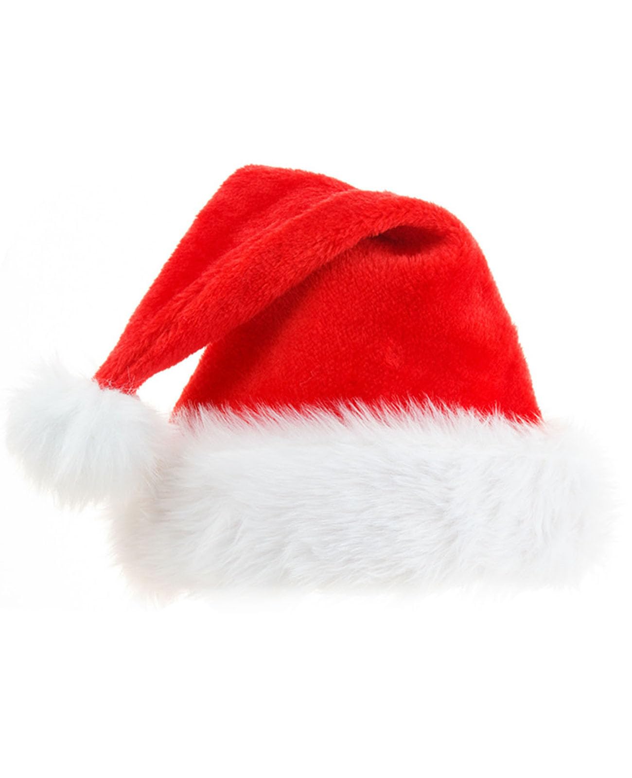 Christmas Hat, Santa Hat for Adults, Unisex Velvet Comfort Extra Thick Fur, Holiday Hat for New Year Festive Party